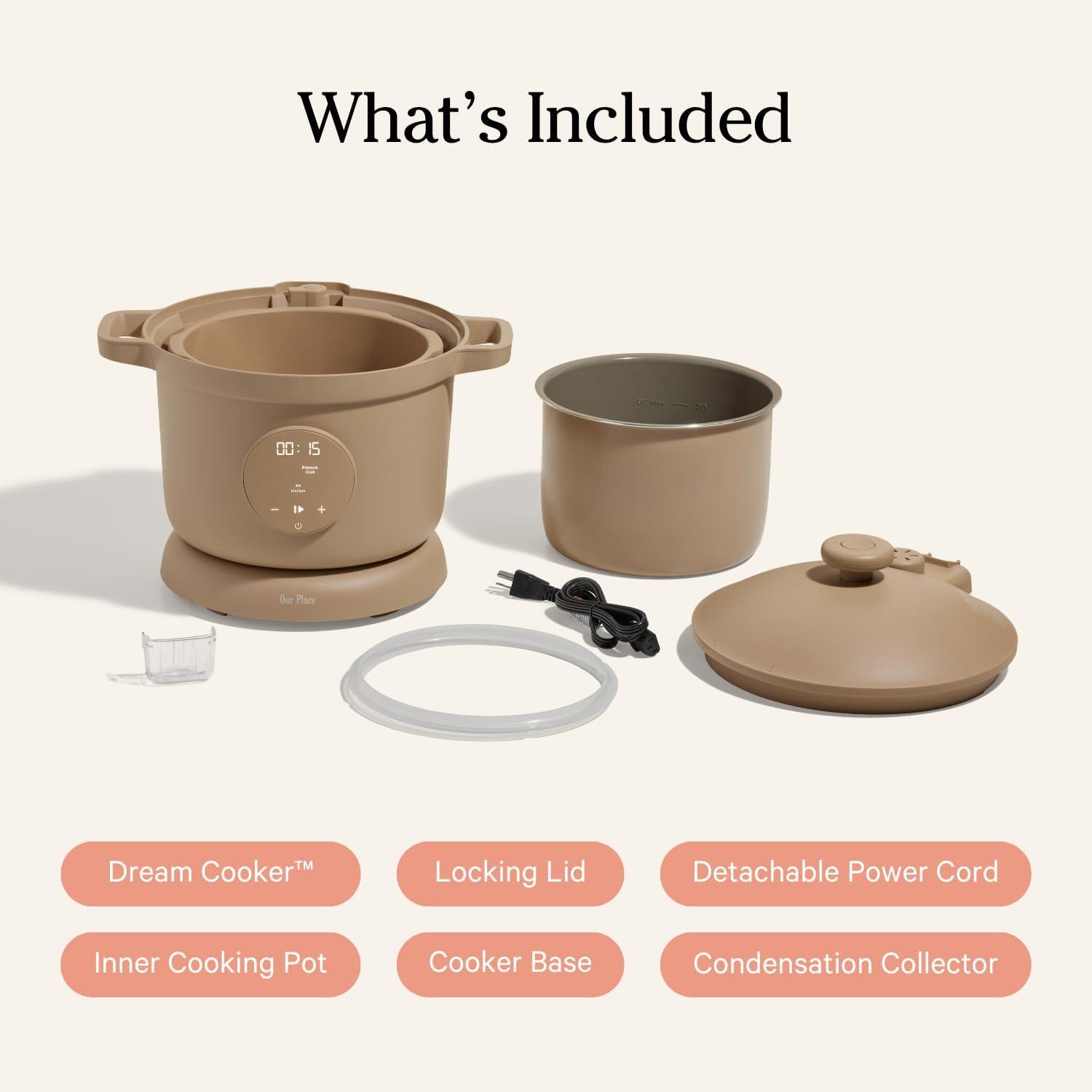 imageOur Place Dream Cooker 6quart Multicooker 4 Versatile Modes Pressure Cook Slow Cook Sear ampamp Saute Keep Warm HandsFree Steam Release Tailored Control Panel SteamSteam