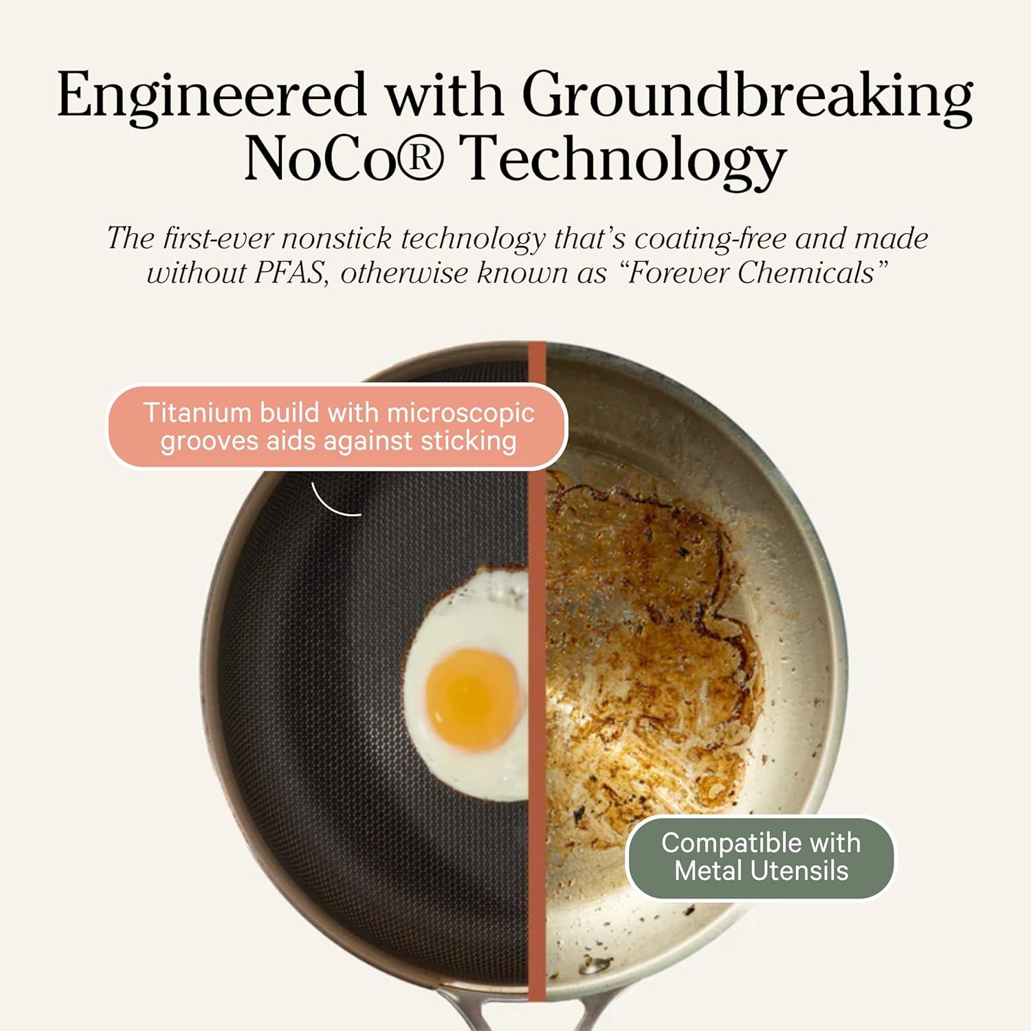 imageOur Place Titanium Pro Cookware Duo Always Pan ampamp Perfect Pot with Nonstick NoCoating Technology TriPly Titanium ampamp Stainless Steel Safe for Oven Induction ampamp All Cooktops up to 1000F ChromeChrome