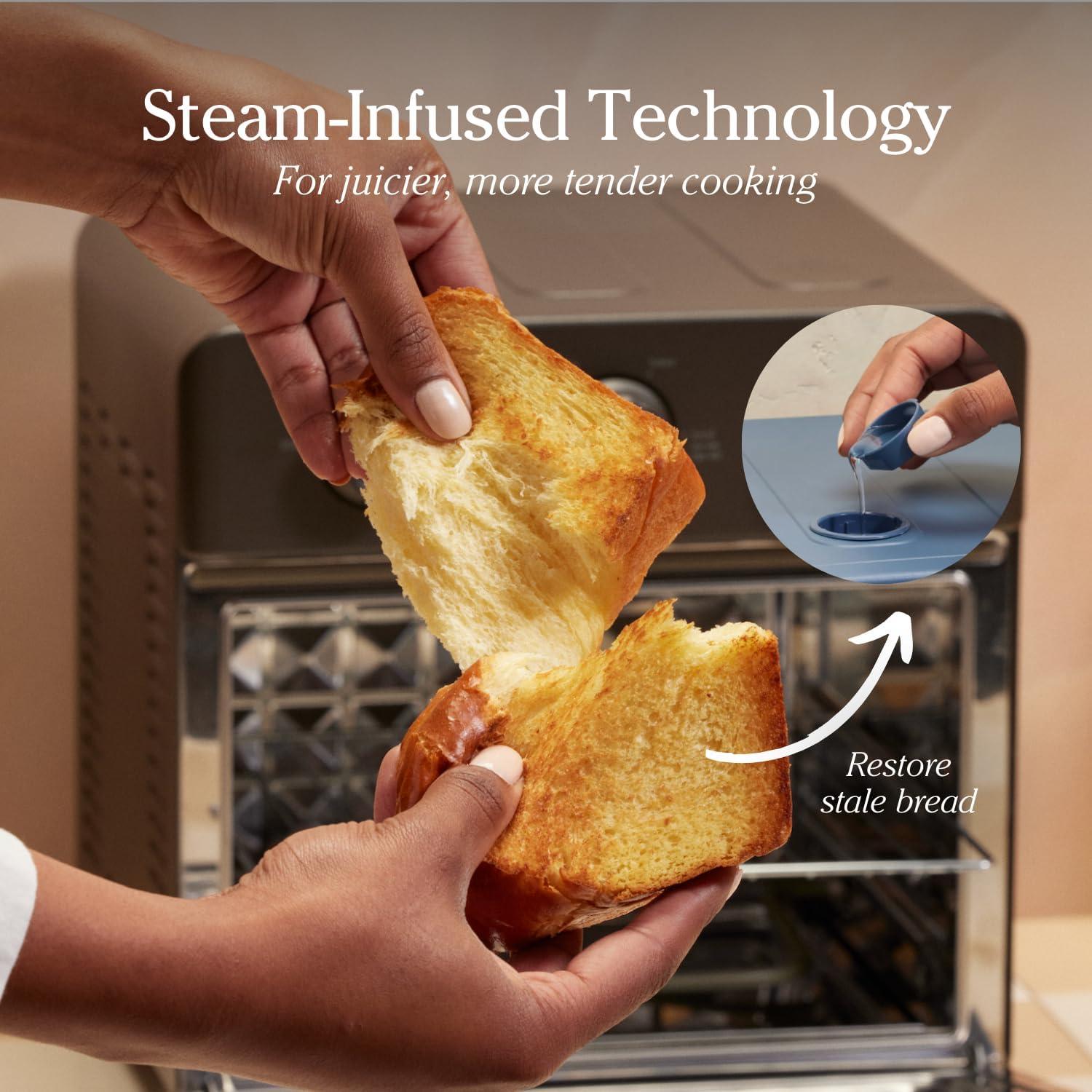 imageOur Place Wonder Oven 6in1 Air Fryer ampamp Toaster Oven with Steam Infusion Compact Countertop Friendly Fast Preheat Multifunctional Air Fry Toast Roast Bake Reheat ampamp Broil Blue SaltBlue Salt