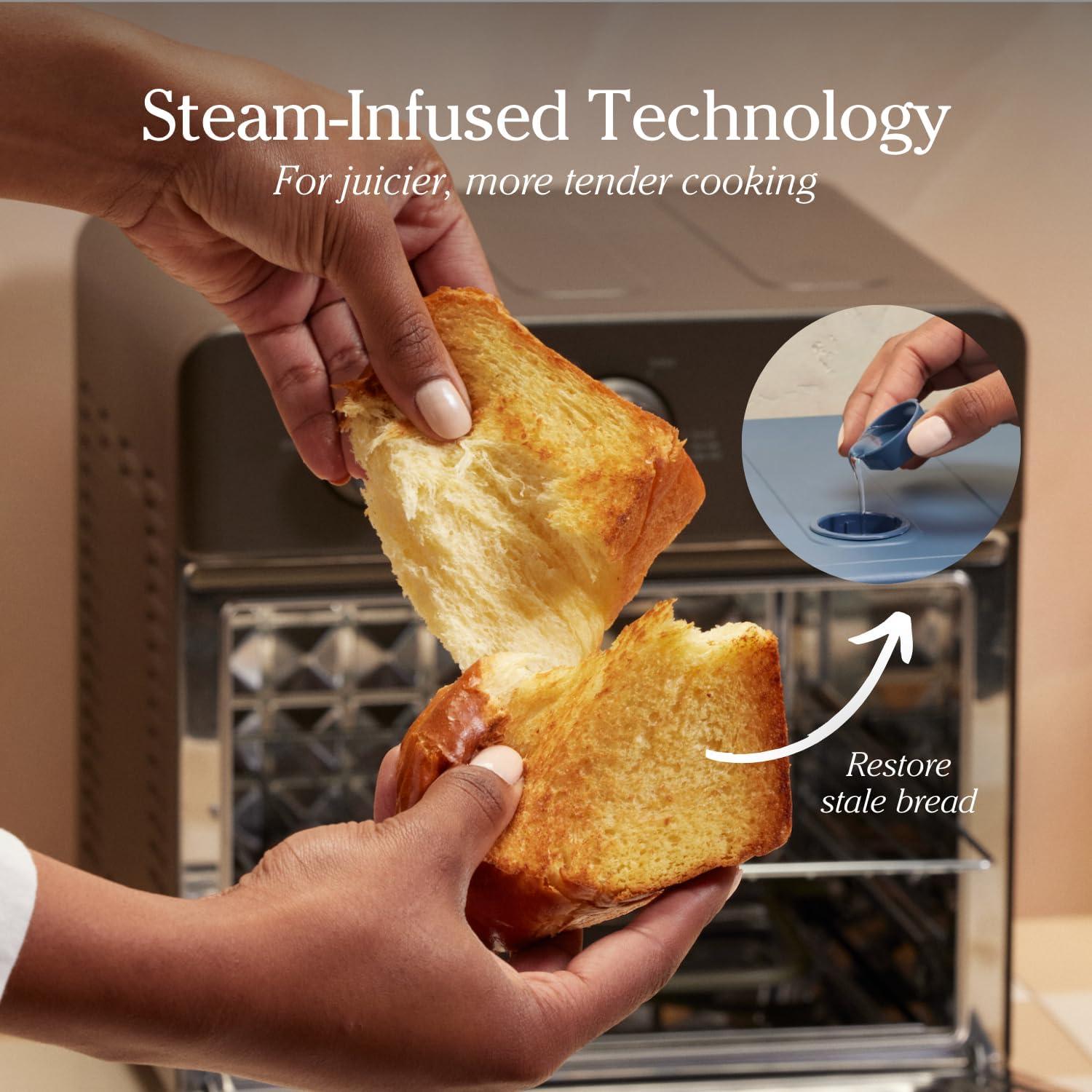 imageOur Place Wonder Oven 6in1 Air Fryer ampamp Toaster Oven with Steam Infusion Compact Countertop Friendly Fast Preheat Multifunctional Air Fry Toast Roast Bake Reheat ampamp Broil Blue SaltBlue Salt