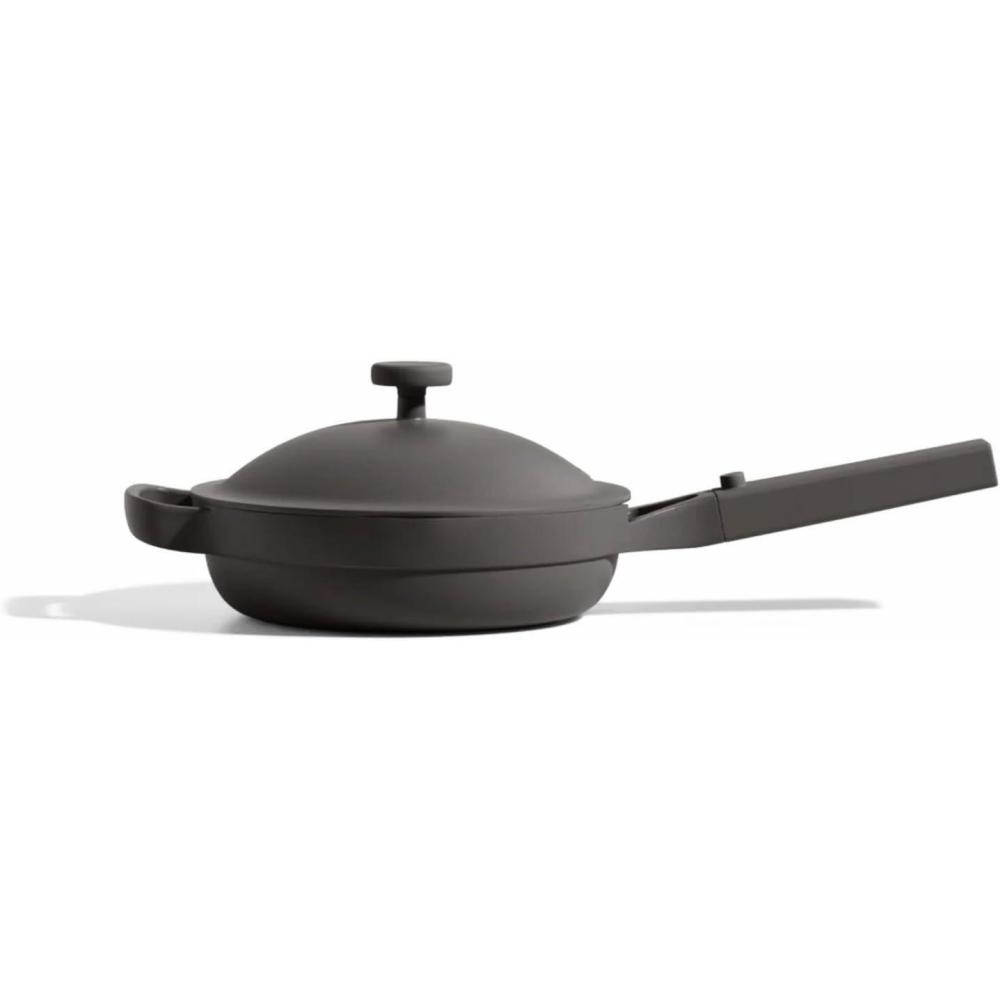 imageOur Place Always Pan 20105 26 Qt Nonstick ToxinFree Ceramic Cookware  Patented 10in1 Aluminum Frying ampamp Saut Pan  Safe for Oven Induction ampamp All Cooktops up to 450F  Blue SaltChar