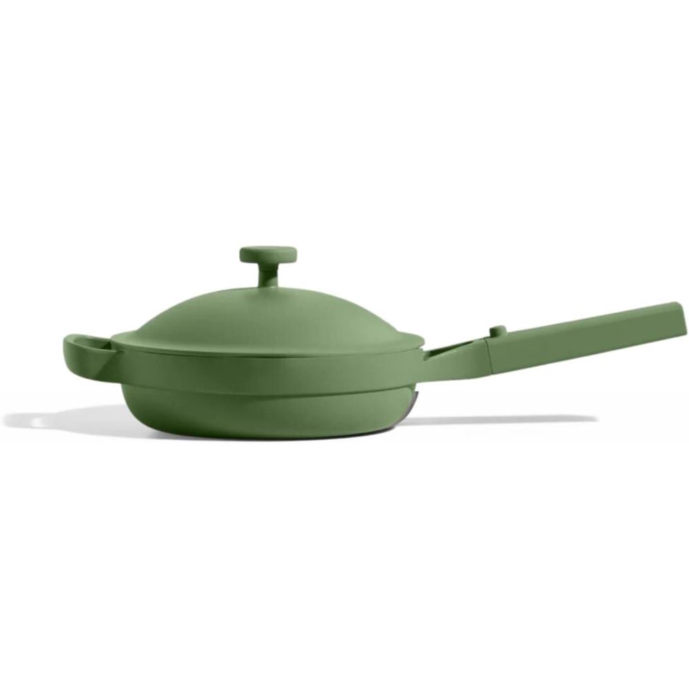 imageOur Place Always Pan 20105 26 Qt Nonstick ToxinFree Ceramic Cookware  Patented 10in1 Aluminum Frying ampamp Saut Pan  Safe for Oven Induction ampamp All Cooktops up to 450F  Blue SaltSage