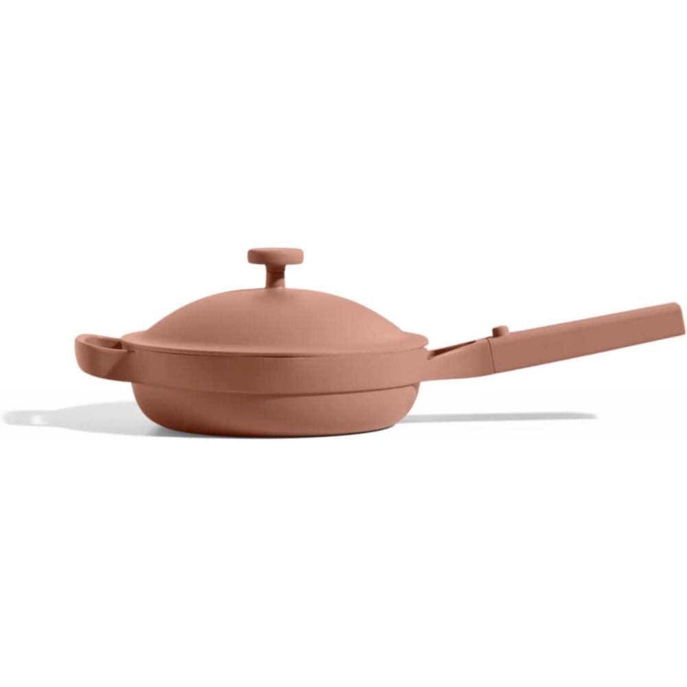 imageOur Place Always Pan 20105 26 Qt Nonstick ToxinFree Ceramic Cookware  Patented 10in1 Aluminum Frying ampamp Saut Pan  Safe for Oven Induction ampamp All Cooktops up to 450F  Blue SaltSpice