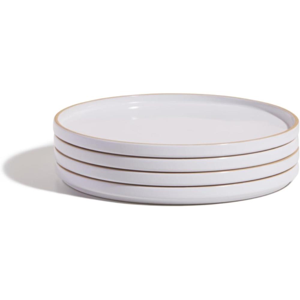 imageOur Place Dinner Plates  Set of Four 105 Handcrafted Ceramic Dinner Plates  ChipResistant RestaurantGrade  Stackable ampamp SpaceSaving  SpiceSteam