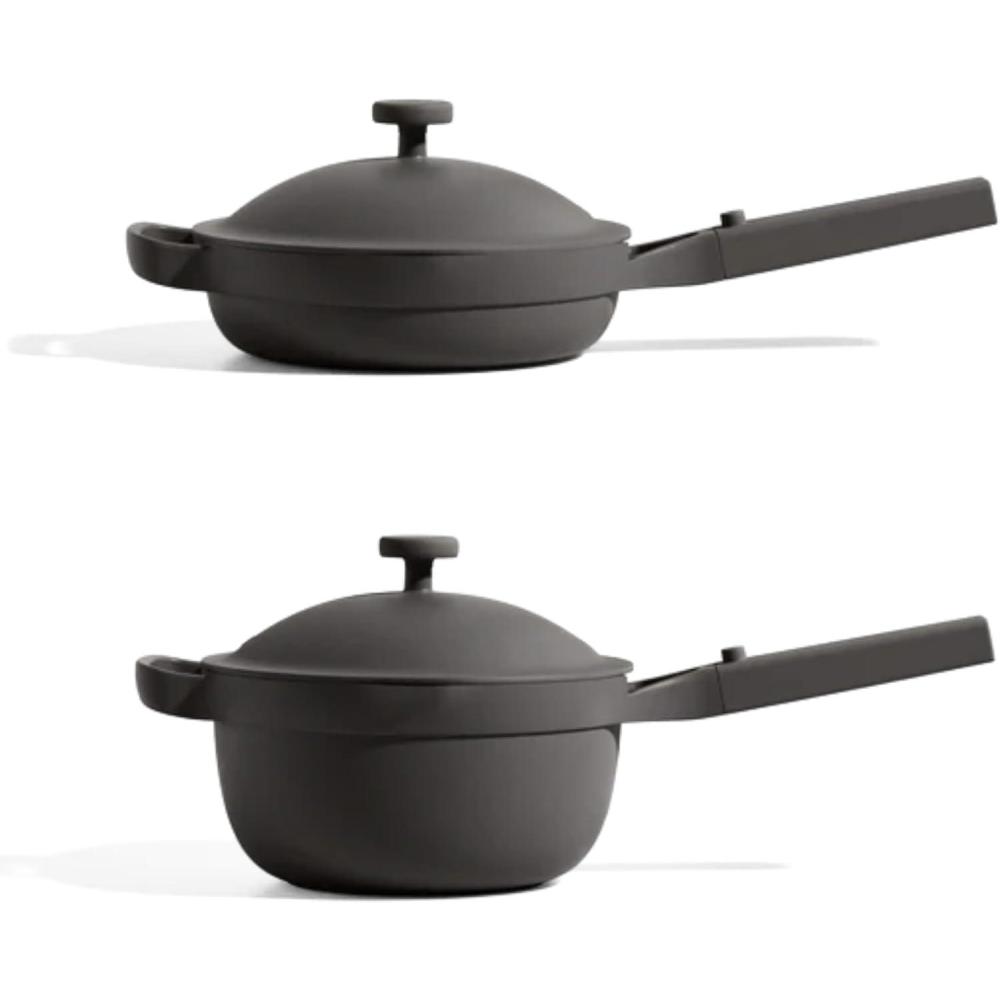 imageOur Place Mini Home Cook Duo  85quot Always Pan ampamp Small Perfect Pot Bundle  MultiFunctional Cookware Set Replaces 18 Pieces  CharChar
