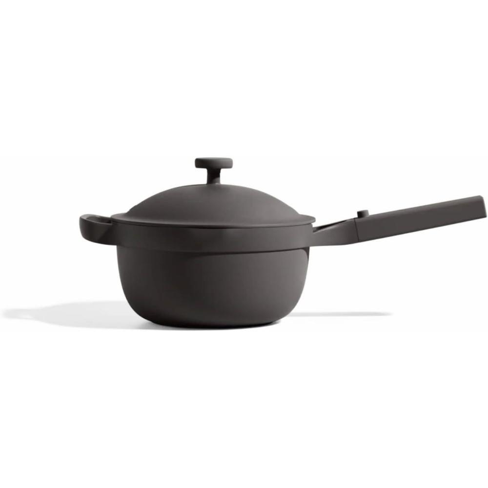 imageOur Place Perfect Pot  55 Qt Nonstick Ceramic Sauce Pan with Lid  Versatile Cookware for Stovetop and Oven  Steam Bake Braise Roast  PTFE and PFOAFree  ToxinFree Easy to Clean  CharChar