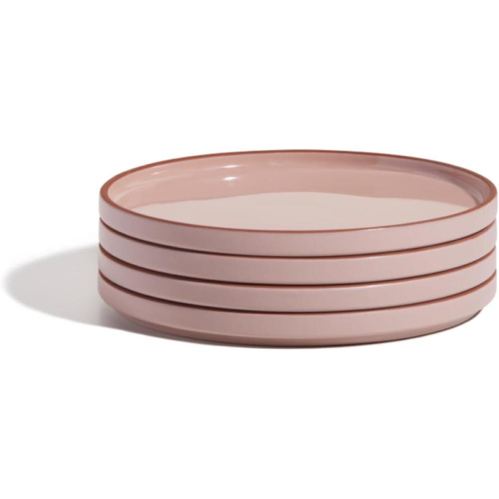 imageOur Place Salad Plates  Set of Four 85 Handcrafted Ceramic Plates  Versatile ampamp Durable  ChipResistant RestaurantGrade  CharSpice