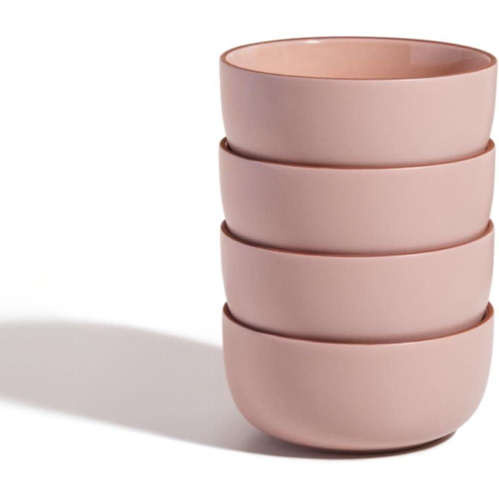 imageOur Place Soup Bowls  Set of Four 6 Handcrafted Ceramic Bowls  Versatile for Soups Oats ampamp Desserts  ChipResistant RestaurantGrade  Stackable ampamp SpaceSaving  CharSpice