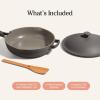 Our Place Always Pan 2.0-10.5” (2.6 Qt) Nonstick, Toxin-Free Ceramic Cookware | Patented 10-in-1 Aluminum Frying & Sauté Pan | Safe for Oven, Induction & All Cooktops up to 450°F | Blue Salt(Char)