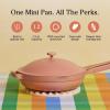 Our Place Always Pan 2.0-10.5” (2.6 Qt) Nonstick, Toxin-Free Ceramic Cookware | Patented 10-in-1 Aluminum Frying & Sauté Pan | Safe for Oven, Induction & All Cooktops up to 450°F | Blue Salt(Spice)