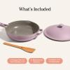 Our Place Always Pan 2.0-10.5” (2.6 Qt) Nonstick, Toxin-Free Ceramic Cookware | Patented 10-in-1 Aluminum Frying & Sauté Pan | Safe for Oven, Induction & All Cooktops up to 450°F | Blue Salt(Lavender)