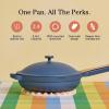 Our Place Always Pan Duo – Standard & Mini Always Pan 2.0 Bundle | Multi-Functional Cookware Set Replaces 20 Pieces | Blue Salt