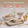 Our Place Bakeware Set | 5-Piece Nonstick, Toxin-Free, Ceramic, Cast Aluminum Set with Oven Pan, Bakers, & Oven Mat | Space-Saving Nesting Design | Oven-Safe | Bake, Roast, Griddle and more | Sage(Steam)