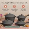 Our Place Cookware Set – 13-Piece Kit Including the Always Pan, Perfect Pot and Spatulas | Multifunctional, Toxin-Free Nonstick | Heat Safe up to 450°F | Oven, Stove, Induction Compatible | Char(Char)