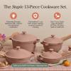 Our Place Cookware Set – 13-Piece Kit Including the Always Pan, Perfect Pot and Spatulas | Multifunctional, Toxin-Free Nonstick | Heat Safe up to 450°F | Oven, Stove, Induction Compatible | Char(Spice)