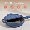 Our Place Fearless Fry – Silicone Frying Accessory for Always Pan & Perfect Pot | Splatter-Free, Heat-Resistant, Easy-Clean | Char(Blue Salt)