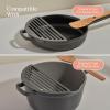 Our Place Fry Deck – Nonstick Ceramic Coated Frying Accessory for Always Pan & Perfect Pot | Lightweight, Heat-Resistant | Includes Cooking Chopsticks | Enhances Frying Experience | Char(Char)