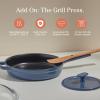 Our Place Grill Press – Cast Iron Add-On for Perfect Searing, Crispy Cooking | Heat-Resistant, Easy-Clean | Compatible with Cast Iron Always Pan | Blue Salt(Blue Salt)