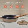 Our Place Grill Press – Cast Iron Add-On for Perfect Searing, Crispy Cooking | Heat-Resistant, Easy-Clean | Compatible with Cast Iron Always Pan | Blue Salt(Steam)