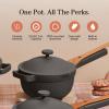 Our Place Mini Home Cook Duo – 8.5″ Always Pan & Small Perfect Pot Bundle | Multi-Functional Cookware Set Replaces 18 Pieces | Char(Char)