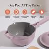 Our Place Perfect Pot – 5.5 Qt. Nonstick Ceramic Sauce Pan with Lid | Versatile Cookware for Stovetop and Oven | Steam, Bake, Braise, Roast | PTFE and PFOA-Free | Toxin-Free, Easy to Clean | Char(Lavender)