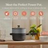 Our Place Perfect Power Pot | Compact 5-in-1 Electric Pot With Steamer, Spatula & More| Portable Cooking Pot with with Nonstick Coating | Char