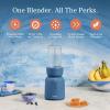 Our Place Splendor Blender – 1000W High-Power | Ultra-Sharp Blades | 2 Blending Modes | Includes 25 oz Personal Cup and Drinking Lid Set | Smoothies, Shakes & More | Steam(Blue Salt)