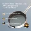 Our Place Titanium Always Pan Pro – 10.6” (2.8 Qt) No-Coating Nonstick Skillet | Tri-Ply Titanium & Stainless Steel | Safe for Oven, Induction & All Cooktops up to 750°F | Includes Spatula | Gold(Chrome)