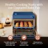 Our Place Wonder Oven & Essentials Kit | 6-in-1 Air Fryer Toaster Oven with Steam Infusion | Countertop Convection Oven Combo with Extra Bake Pan & Air Fryer Basket | Non-toxic, PFAS-Free | Blue Salt