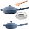Our Place Always Pan Duo – Standard & Mini Always Pan 2.0 Bundle | Multi-Functional Cookware Set Replaces 20 Pieces | Blue Salt