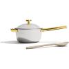 Our Place Titanium Perfect Pot Pro – 6.75 Qt No-Coating Nonstick Stock Pot | Tri-Ply Titanium & Stainless Steel | Oven-Safe up to 750°F & Compatible with All Cooktops | Includes Spoon | Gold(Gold)