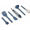 Our Place Utensil Essentials – 6-Piece Silicone Cooking Utensil Set | Ergonomic, Heat-Resistant, Dishwasher Safe | Spatula, Ladle, Whisk, Slotted Turner, Basting Brush, Tongs | BPA-Free | Blue