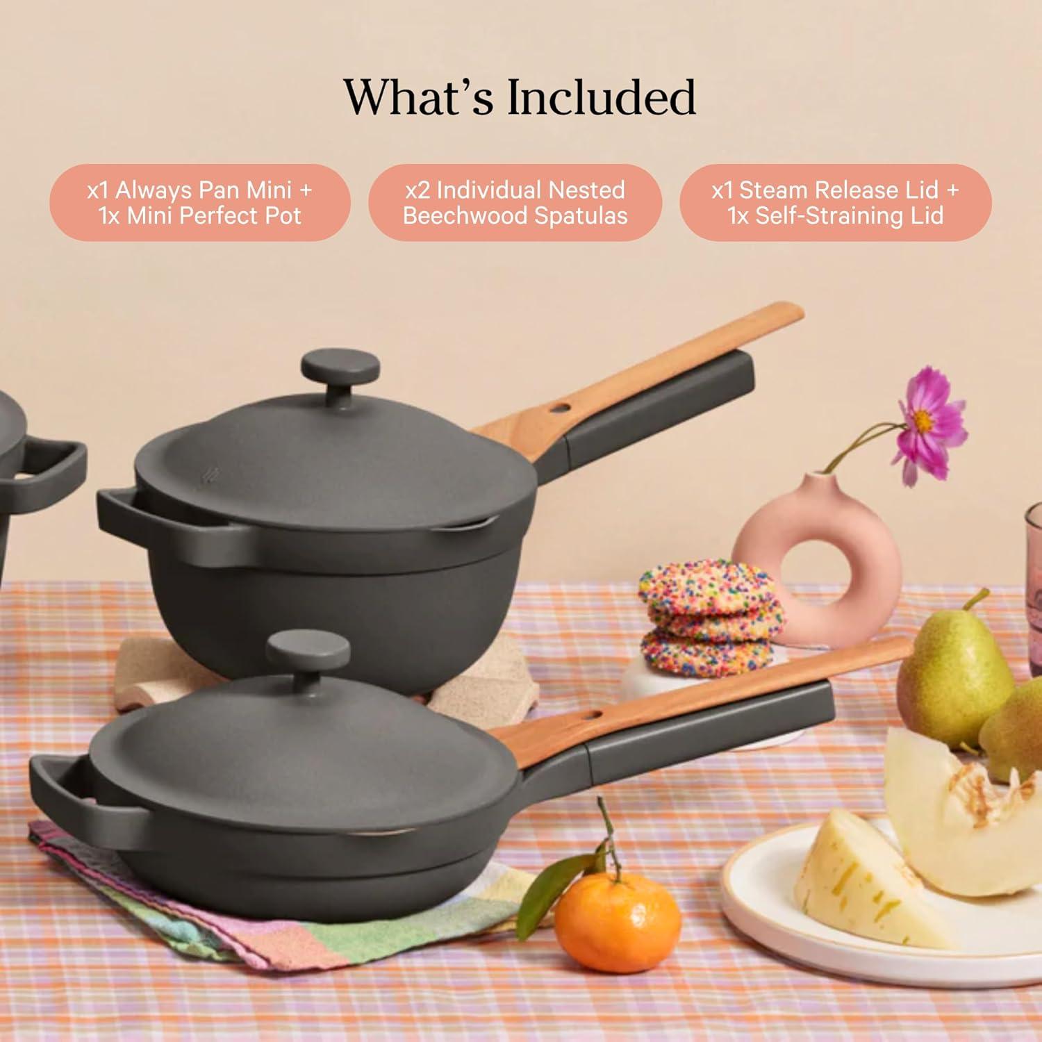 imageOur Place Mini Home Cook Duo 85quot Always Pan ampamp Small Perfect Pot Bundle MultiFunctional Cookware Set Replaces 18 Pieces Steam