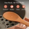Our Place Perfect Pot Roasting Rack – 2-in-1 Custom-Fit Rack and Steamer | Toxin-Free Ceramic Coating | With Oven-Safe Silicone Feet | Char(Char)