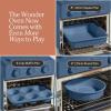 Our Place Wonder Oven + Baker’s Kit | 6-in-1 Air Fryer & Toaster Oven with Steam Infusion | 3-Piece Nonstick Ceramic Bakeware Set (Round, Square & Muffin Pan) | Non-Toxic PFAS-Free Baking | Blue Salt