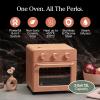 Our Place Wonder Oven + Baker’s Kit | 6-in-1 Air Fryer & Toaster Oven with Steam Infusion | 3-Piece Nonstick Ceramic Bakeware Set (Round, Square & Muffin Pan) | Non-Toxic PFAS-Free Baking | Spice