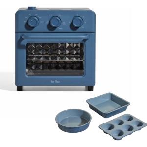 Our Place Wonder Oven + Baker’s Kit | 6-in-1 Air Fryer & Toaster Oven with Steam Infusion | 3-Piece Nonstick Ceramic Bakeware Set (Round, Square & Muffin Pan) | Non-Toxic PFAS-Free Baking | Blue Salt