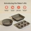 Our Place Wonder Oven Baker’s Kit – 3-Piece Toxin-Free Ceramic Nonstick Bakeware Set (8” Round, 8” Square, 6-Cup Muffin Pan) – Oven-Safe up to 450°F – Char(Char)