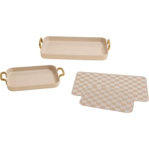 Our Place Essentials 4-Piece Griddle Pan Set | Nonstick Griddle Standard & Mini with Reusable Silicone Oven Mats | Thermakind™ PFAS-Free Nonstick, Oven Safe, Stovetop to Oven Versatility | Terracotta(Cream)