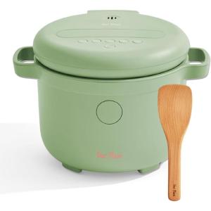 Our Place Rice Cooker | 6-Cup Compact Rice Cooker with Ceramic Nonstick Inner Pot | Fuzzy Logic Multi-Cooker for White & Brown Rice, Oatmeal & Grains | Delay Timer & Auto Keep Warm | Pistachio(Pistachio)